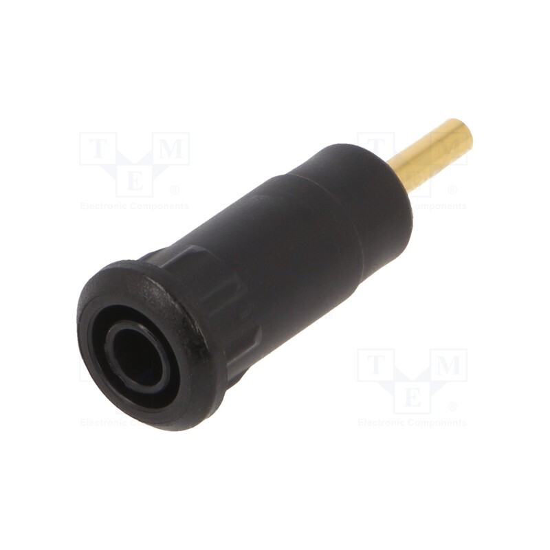 1 pcs x STu00c4UBLI - 65.3331-21 - Socket, 2mm banana, Overall len: 28mm, black, soldered, insulated