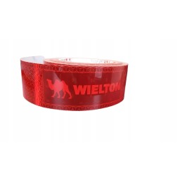 Red contour warning reflective tape with the Wielton Orafol logo