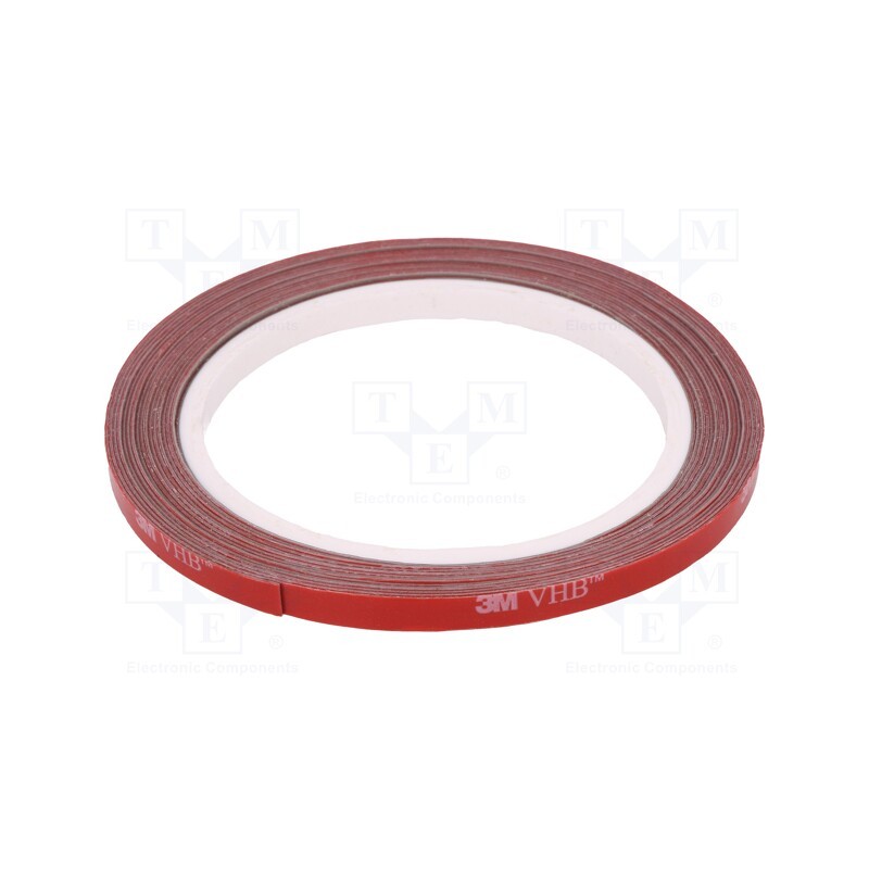 1 rol x 3M - 3M VHB GPH 060 6MMX5M - Tape: fixing, W: 6mm, L: 5m, Thk: 600um, acrylic, grey, max.230°C