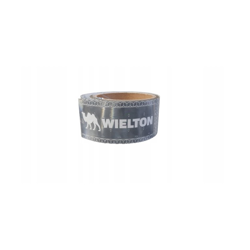 Contour white reflective warning tape with the Wielton Orafol logo