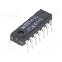 1 pcs x NTE Electronics - NTE4041 - IC: digital, buffer, combination, Ch: 4, CMOS, THT, DIP14, 3÷18VDC