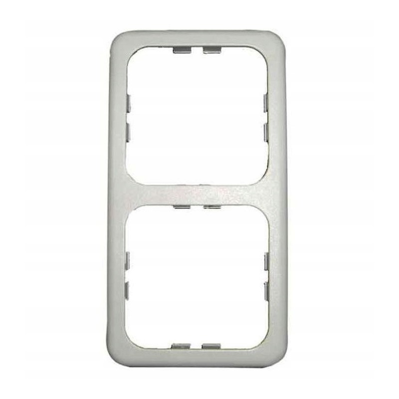 Gray double frame for schuko socket on a yacht