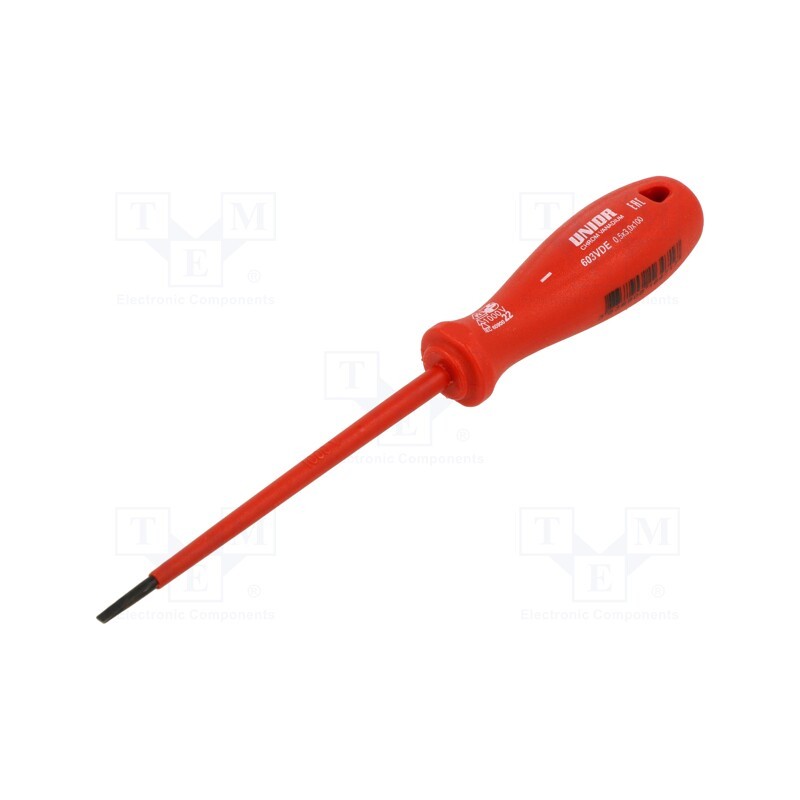1 pcs x UNIOR - 616471 - Screwdriver, insulated, slot, 3,0x0,5mm, Blade length: 100mm