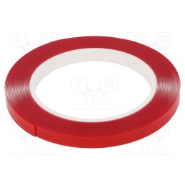 1 rol x - 7008 AKRYLOWA 0.8MM 9MM-5.5M - Tape: fixing, W: 9mm, L: 5.5m, Thk: 0.8mm, double-sided, acrylic