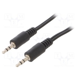 1 pcs x GEMBIRD - CCA-404-5M - Cable, Jack 3.5mm 3pin plug,both sides, 5m, black, Øcable: 2.6mm