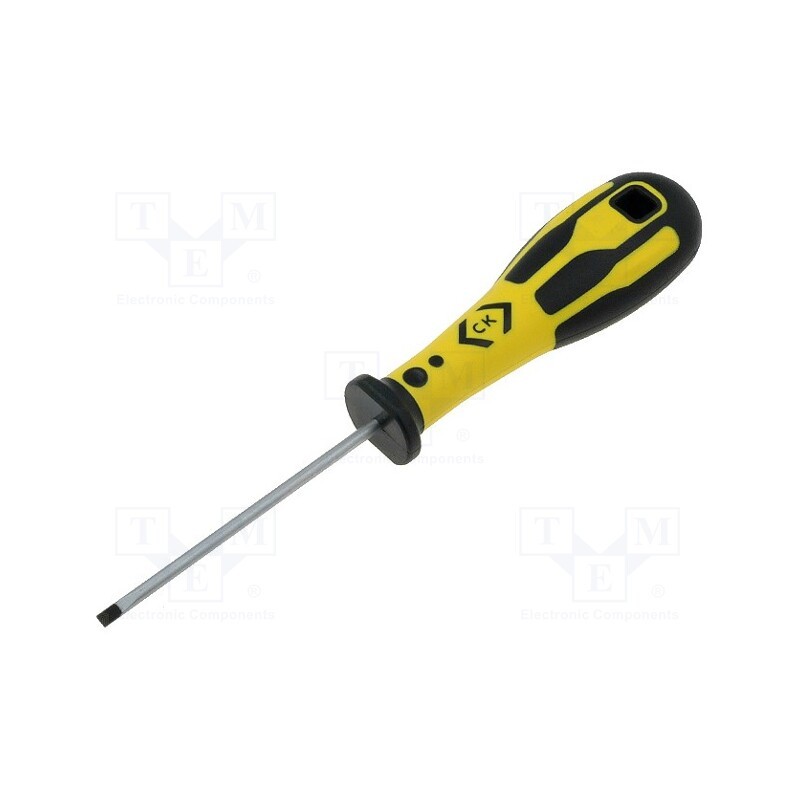 1 pcs x C.K - T49125-030 - Screwdriver, slot, SL 3, Blade length: 75mm, Overall len: 160mm