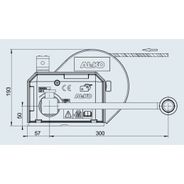 Manual winch winch winch tow truck trailer al ko optima 901a