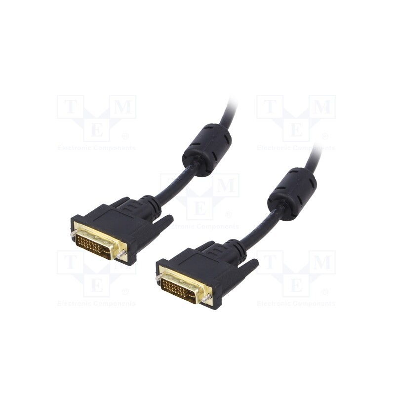 1 pcs x AKYGA - AK-AV-02 - Cable, only digital, DVI-I (24+5) plug,both sides, 1.8m, black