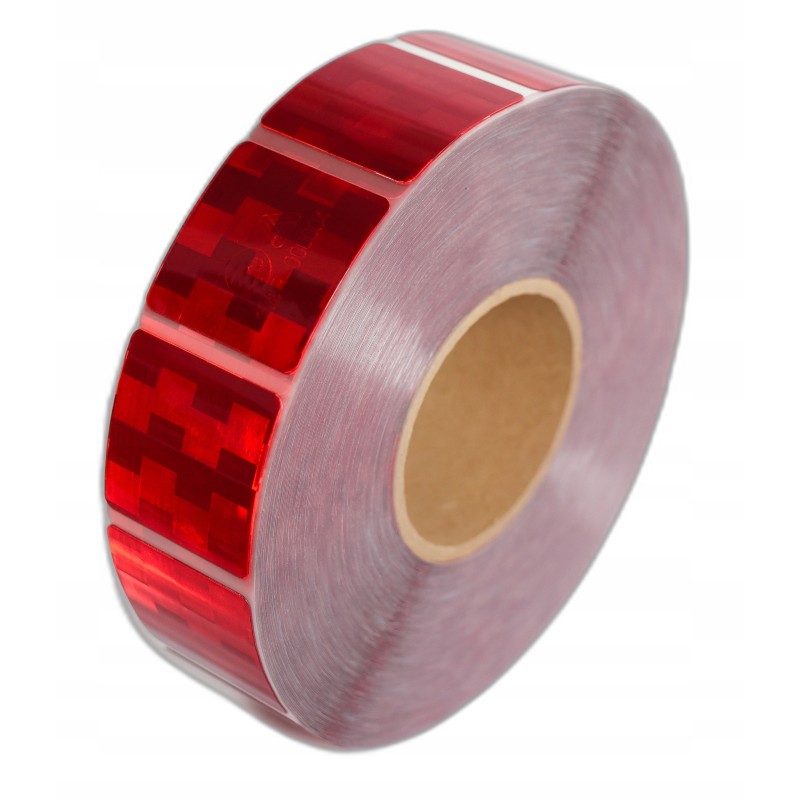 Reflective contour tape segment Avery USA squares red