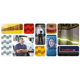 Reflective contour tape segment Avery USA squares red