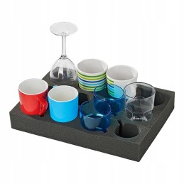 Soft protective foam for glasses and cups