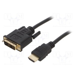 1 pcs x GEMBIRD - CC-HDMI-DVI-6 - Cable, DVI-D (18+1) plug,HDMI plug, PVC, 1.8m, black, 30AWG