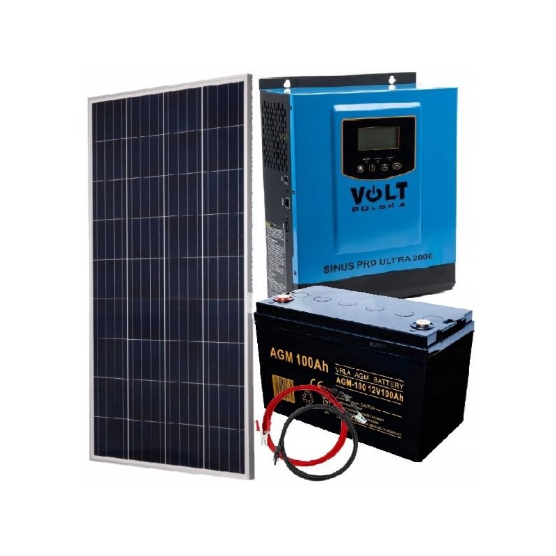 Solar kit 2000w solar panel 230v converter