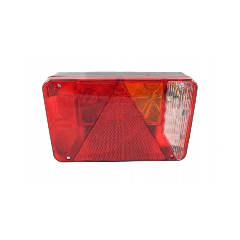 Rear lamp combined with a reflective triangle, right