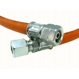 Gas hose rvs8 x 1 4 left 2 0 m for 8mm reducer
