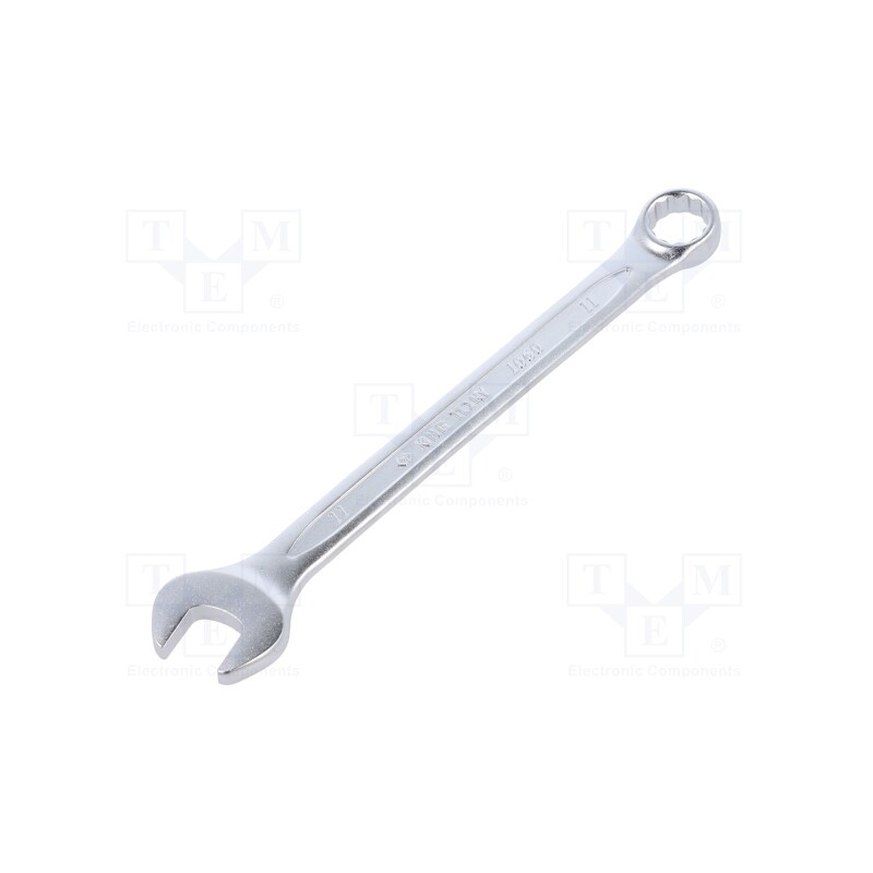 1 pcs x KING TONY - 1060-11 - Wrench, combination spanner, 11mm, Chrom-vanadium steel, L: 155mm