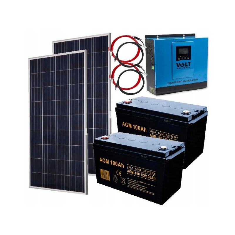 Solar kit 4000w solar panel 230v converter