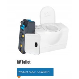 Built-in cassette toilet for a camper and caravan