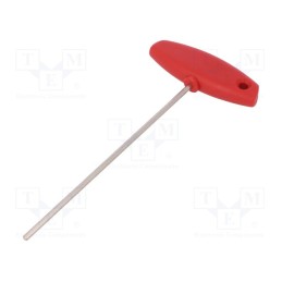 1 pcs x WIHA - 909 - Wrench, hex key, HEX 3mm, Overall len: 176mm, Kind of handle: T