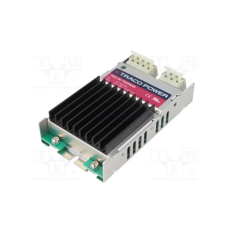 1 pcs x TRACO POWER - TEQ 40-7225WIR - Converter: DC/DC, 40W, Uin: 43÷160V, Uout: 24VDC, Uout2: -24VDC