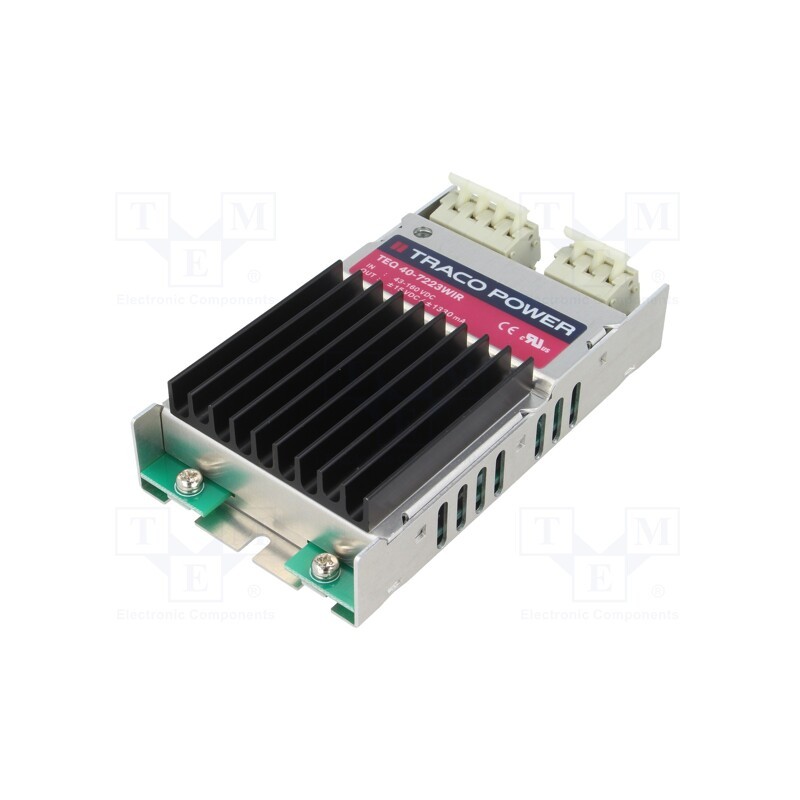 1 pcs x TRACO POWER - TEQ 40-7223WIR - Converter: DC/DC, 40W, Uin: 43÷160V, Uout: 15VDC, Uout2: -15VDC