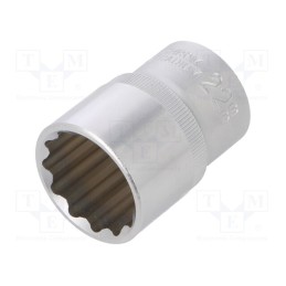 1 pcs x C.K - T4690M 22 - Socket, 12-angles,socket spanner, 1/2', Chrom-vanadium steel
