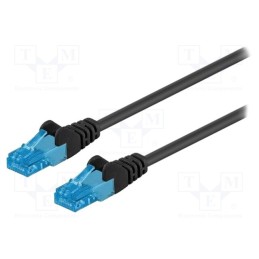 1 pcs x Goobay - 55407 - Patch cord, U/UTP, 6a, stranded, Cu, LSZH, black, 1.5m, 26AWG