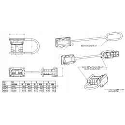 Rubber plug anderson plug 175a black 1 pc