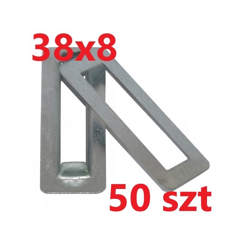 Rectangular tarpaulin eyelets, galvanized, 38x8, 50 pcs