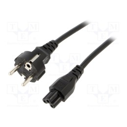 1 pcs x SUNNY - C5E18 - Cable, 3G0.75mm2, CEE 7/7 (E/F) plug,IEC C5 female, PVC, 1.8m