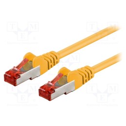 1 pcs x Goobay - 95463 - Patch cord, S/FTP, 6, stranded, CCA, PVC, yellow, 0.5m, 27AWG