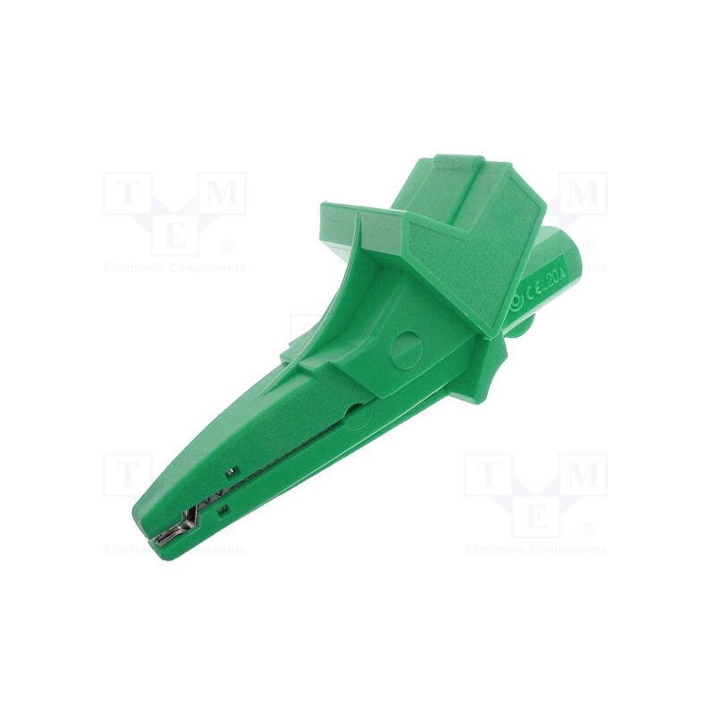 1 pcs x ELECTRO-PJP - 5004-LM-IEC-GN - Crocodile clip, 20A, 1kVDC, green, Grip capac: max.25mm