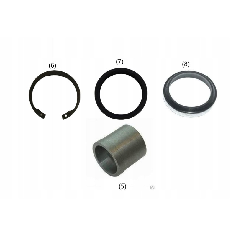 A set of seals for the travel cylinder of Linde forklifts