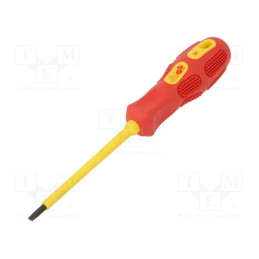 1 pcs x BM GROUP - BM1114 - Screwdriver, insulated, slot, SL 4, Blade length: 100mm