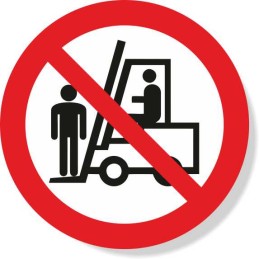 Health and safety warning stickers for forklifts