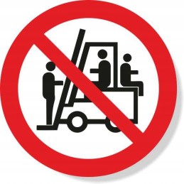 Health and safety warning stickers for forklifts