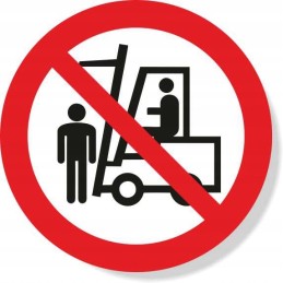 Health and safety warning stickers for forklifts