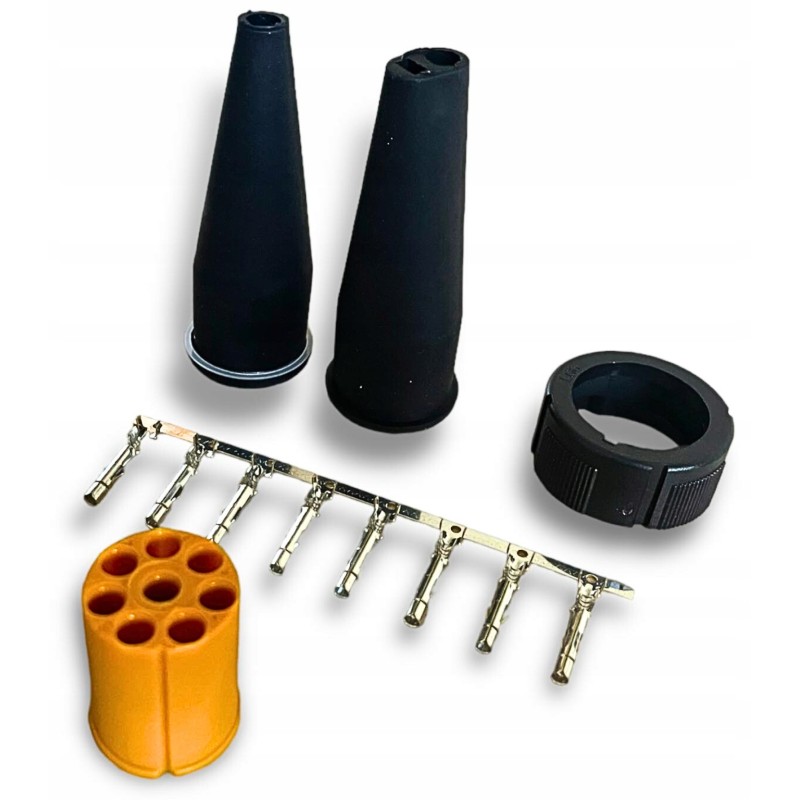 Bayonet 8pin connector plug, yellow left, multipoint v