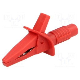 1 pcs x CLIFF - FCR7941 - Crocodile clip, 10A, red, max.25mm, Connection: 4mm socket
