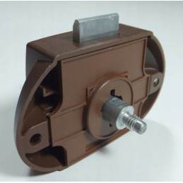 Plastic bathroom lock for camper trailer in the wall