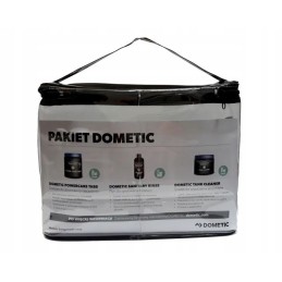 A bag for a promotional Dometic chemical set