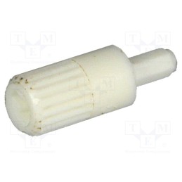 10 pcs x ACP - CA9MA 9005 - Knob, shaft knob, white, 10mm, for mounting potentiometers, CA9M