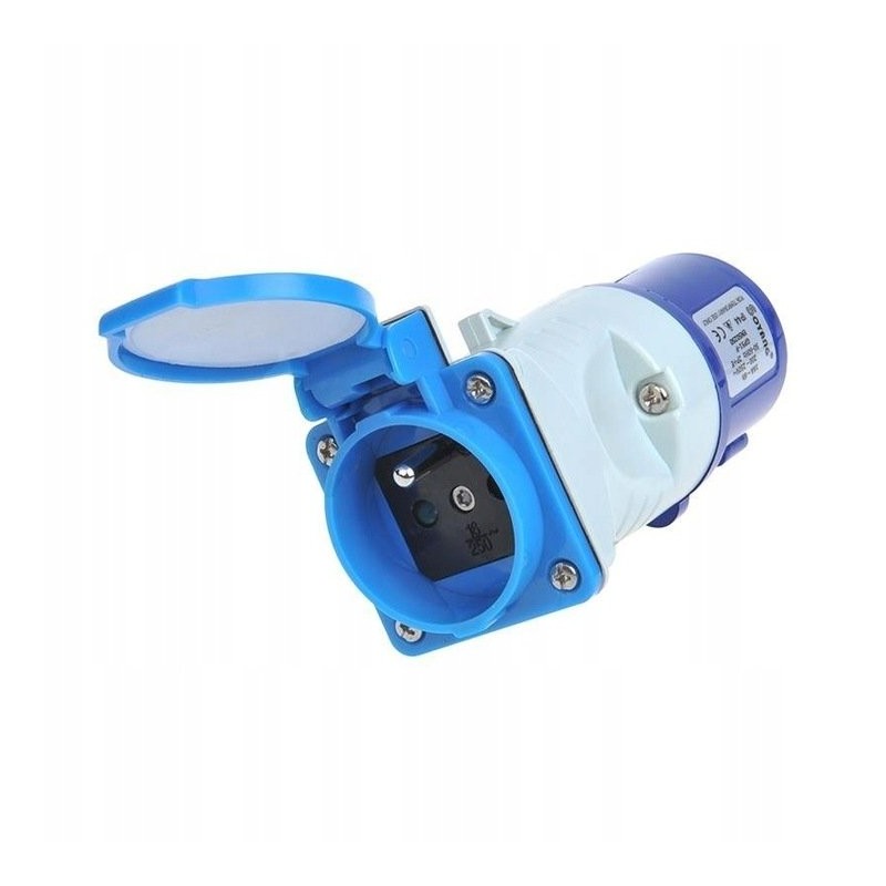 Adapter, CEE plug, 230v 16a socket