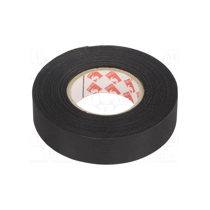 1 rol x SCAPA - SCAPA 1820N - Tape: textile, W: 19mm, L: 30m, Thk: 0.15mm, rubber, black, -40÷105°C