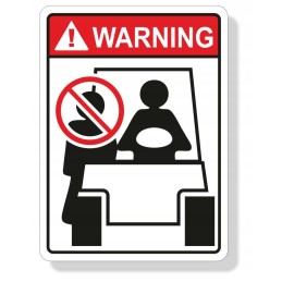 Health and safety warning stickers for forklifts