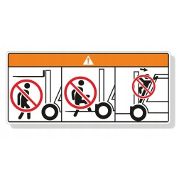 Health and safety warning stickers for forklifts
