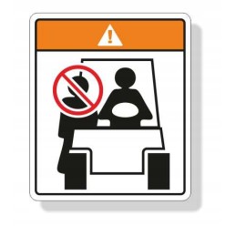 Health and safety warning stickers for forklifts