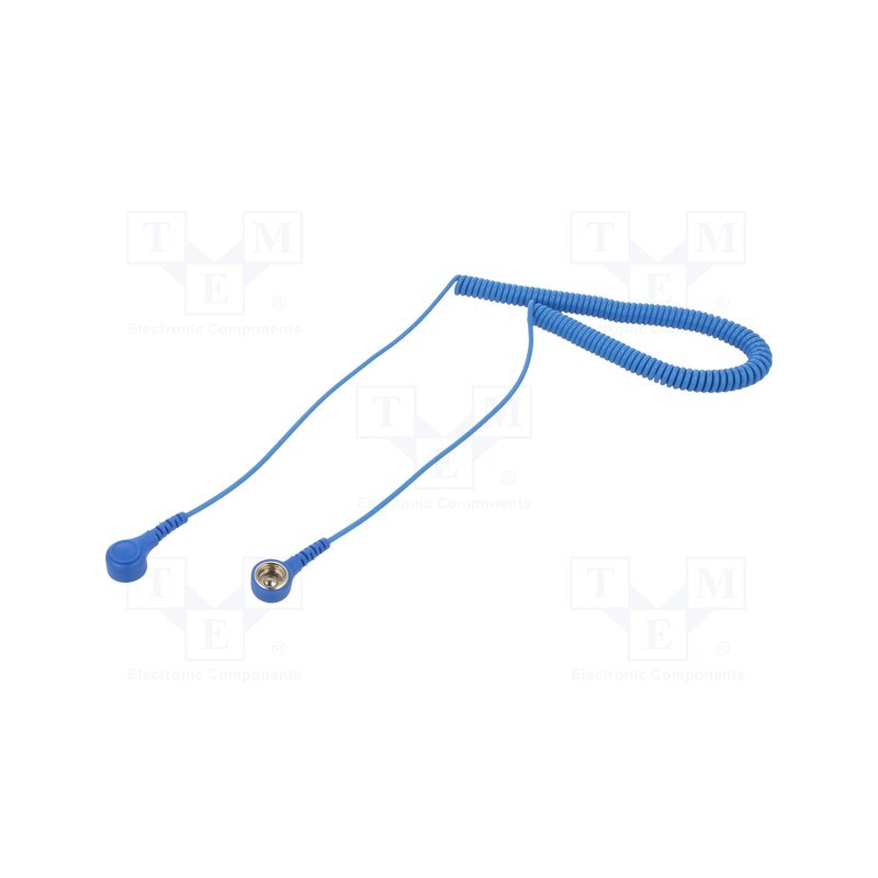 1 pcs x ANTISTAT - 067-0016 - Connection cable, ESD,coiled, 1MΩ, 3.05m