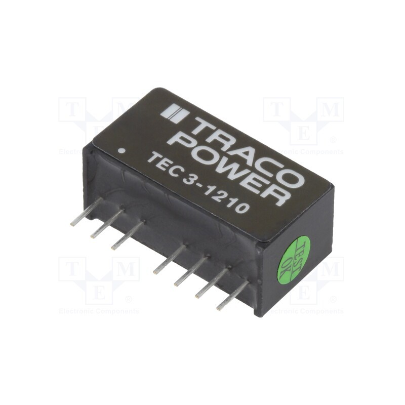 1 pcs x TRACO POWER - TEC 3-1210 - Converter: DC/DC, 3W, Uin: 9÷18V, Uout: 3.3VDC, Iout: 700mA, SIP8