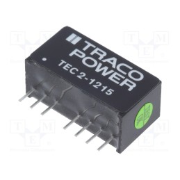 1 pcs x TRACO POWER - TEC 2-1215 - Converter: DC/DC, 2W, Uin: 9÷18V, Uout: 24VDC, Iout: 83mA, SIP8, TEC 2